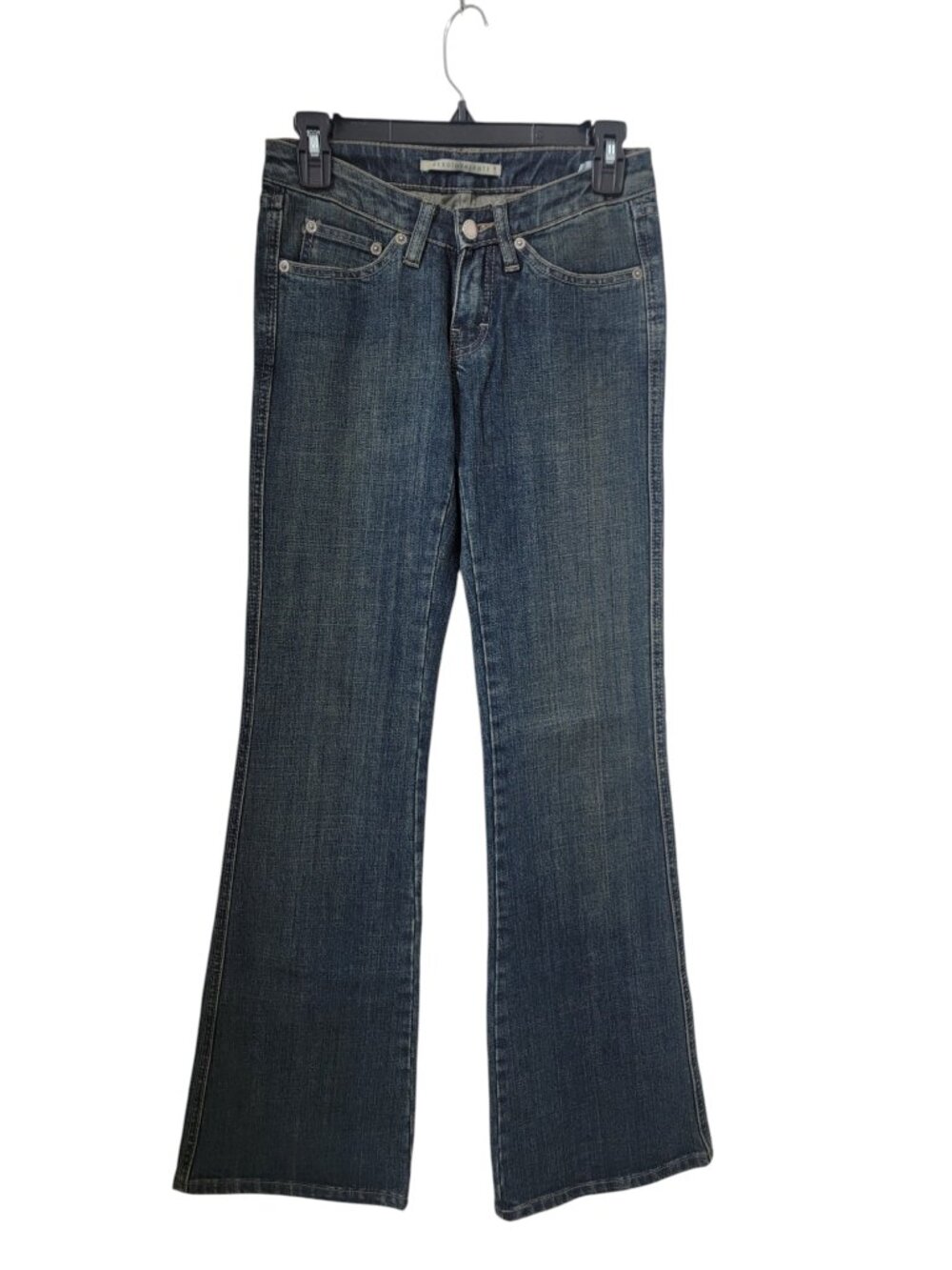 Sergio Valente Size 26 Low Rise Medium-Dark Wash Flare/Bootcut Denim Blue Jeans